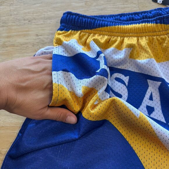 NFL Chalk Line Los Angeles Rams Saw Blade Retro Mesh Shorts Drawstring Med New - Picture 5 of 12